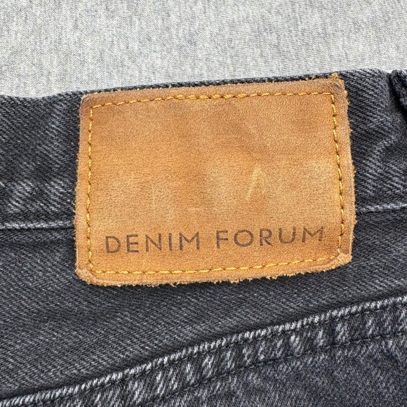 Denim Forum Jeans Womens 26 The Joni High Rise Loose Black Distressed Ripped - Picture 8 of 16